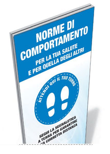 Pannello autoportante 50x150H - "Distanza di sicurezza #2" Monofacciale - Protezioni by Arcadia 